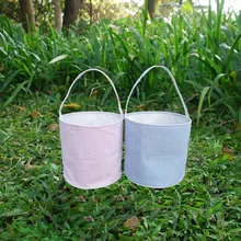 25 см* 23,5 см Seersucker пасхальные корзины DOMIL заготовки темно-синие полосы пасхальное ведро Дети Пасхальное яйцо Tote DOM106124