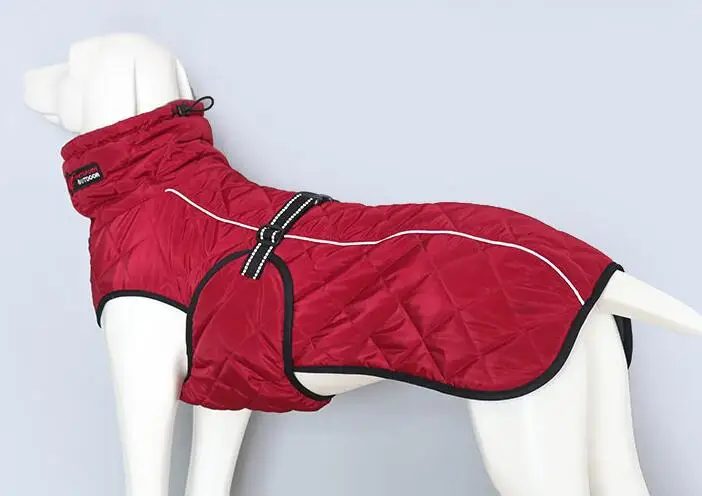 Теплые куртки для собак зимняя мягкая теплая одежда для собаки из флиса ветрозащитная дышащая водонепроницаемая ткань одежда для средних и больших собак