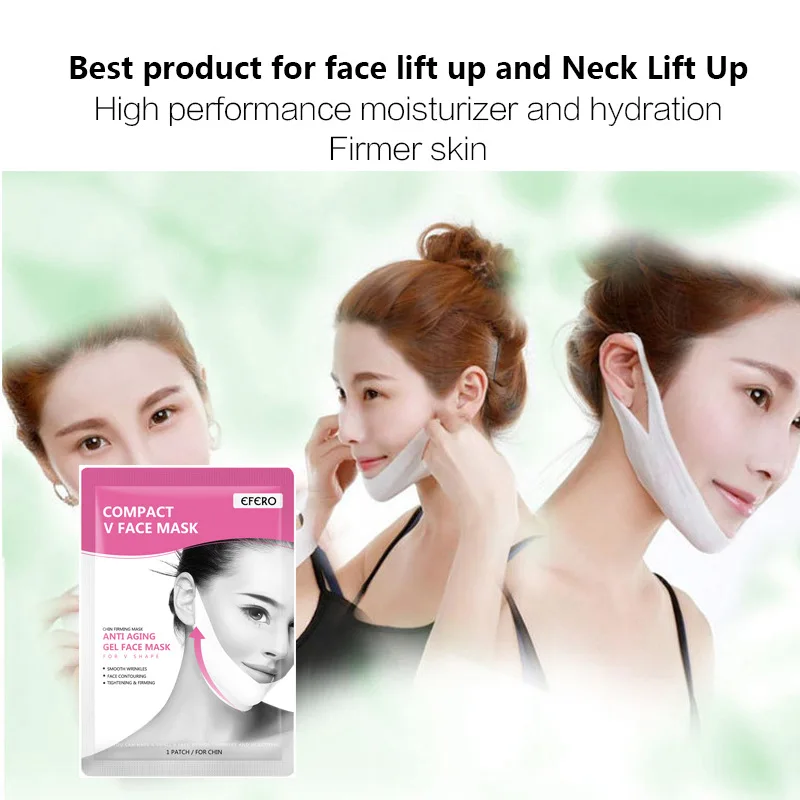 1pcs 4D Double V Face Shape Tension Firming Mask Paper Slimming Eliminate Edema Lifting Firming Thin Masseter Face Care Tool