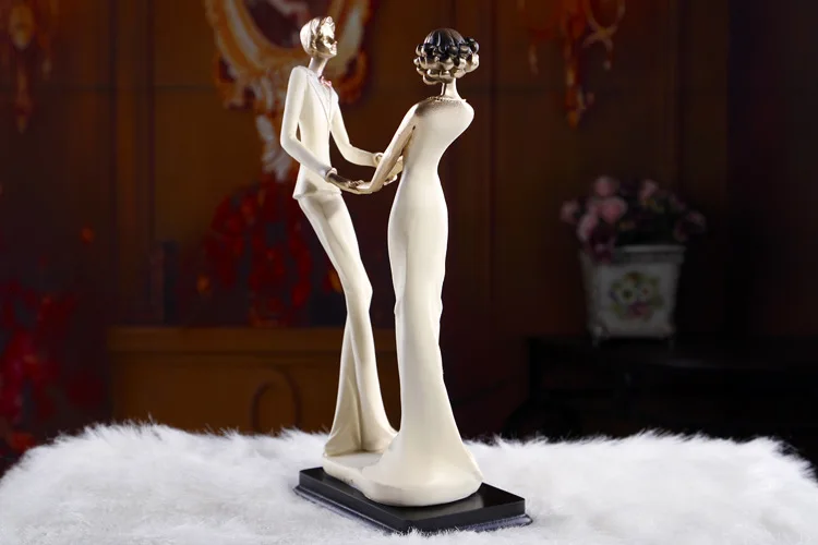 Новая мода DIY свадебный торт Топпер пара романтическая фигурка жениха невесты ResinTechnology Свадебные украшения для дома Тип 4