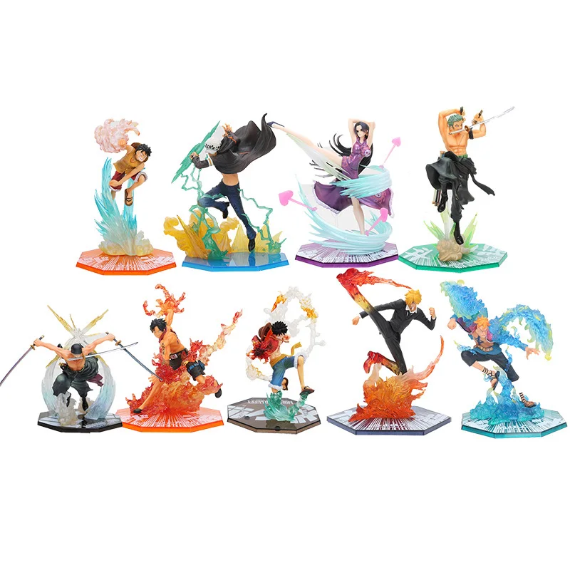 

Anime One Piece Figuarts Zero Luffy Law Boa Hancock Zoro Ace Sanji Marco PVC Figure Collectible Model Toy