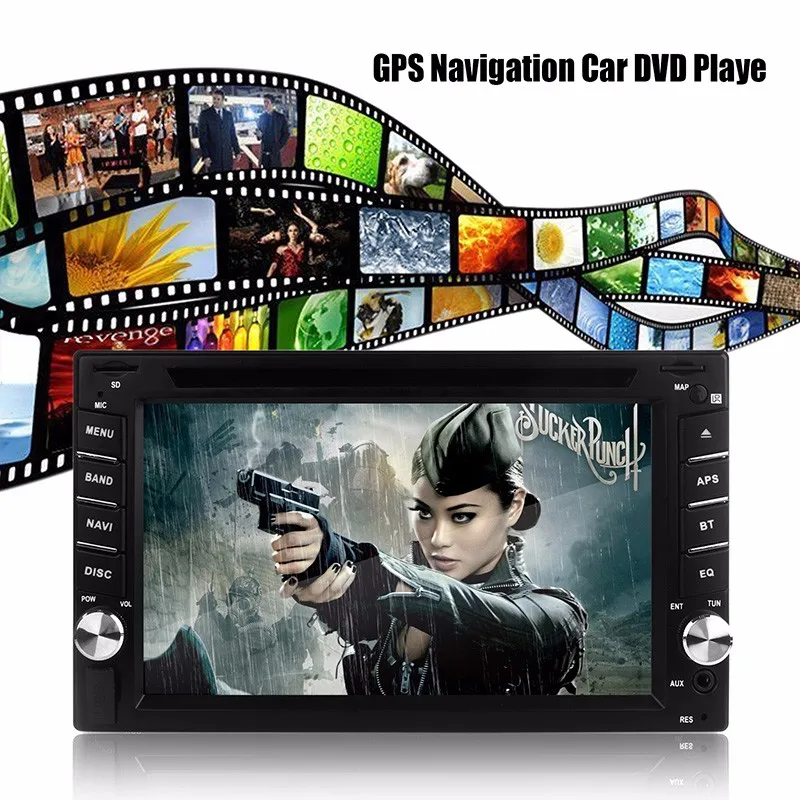 Cheap 6.2" GPS Navigation HD Car CD DVD Player Touch Screen Radio Stereo Bluetooth MP3 MP4 MP5 USB SD Rearview Camera in Dash  + Camer 2