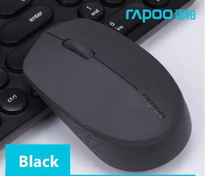 Черный Новая многофункциональная Бесшумная Беспроводная мышь Rapoo с 1300 dpi Bluetooth 3,0/4,0 RF 2,4 GHz для компьютера, ноутбука, телевизора - Цвет: Черный
