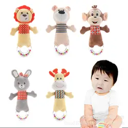 Новое поступление детская игрушка погремушка в виде животного плюшевая игрушка для маленьких мальчиков и девочек Newbron детская