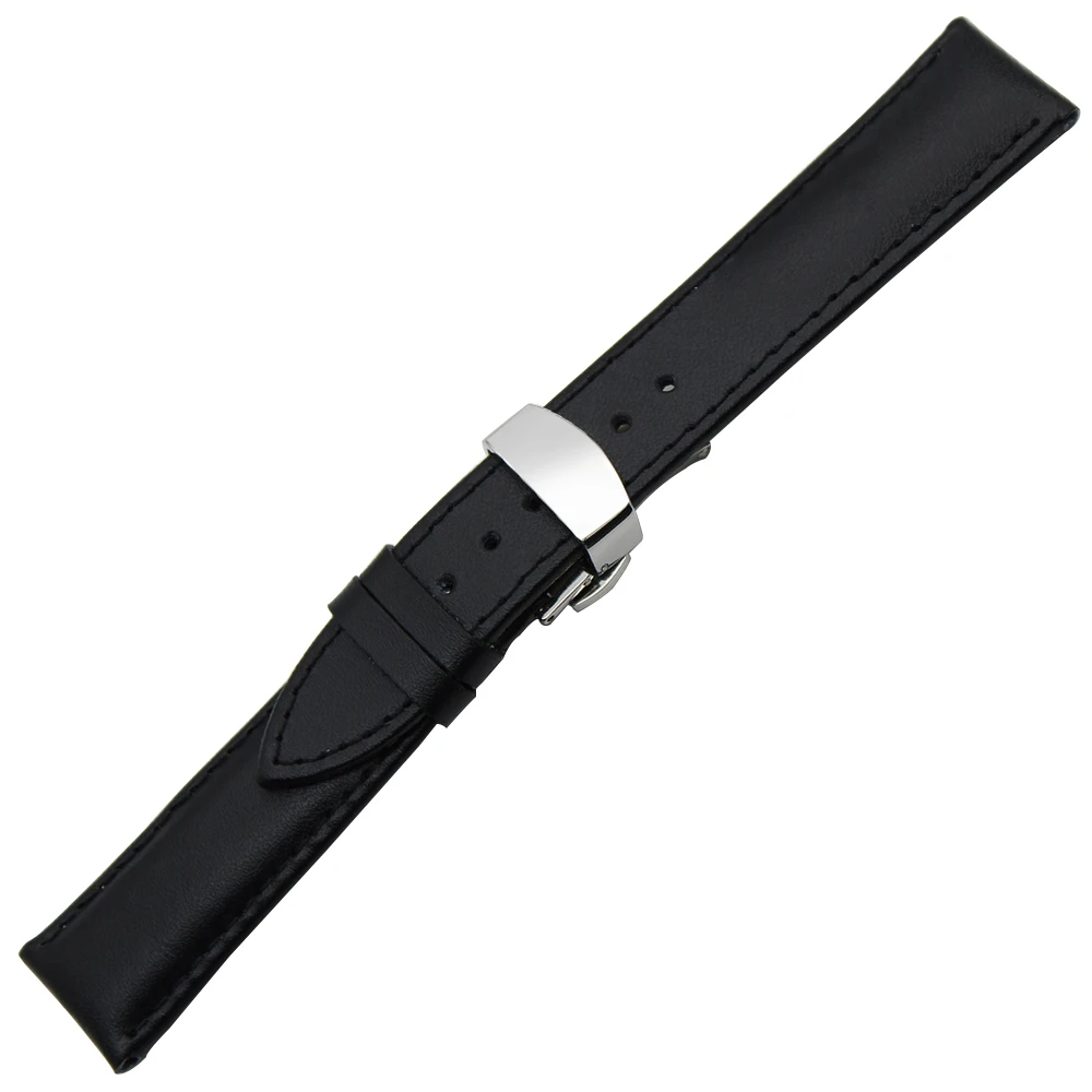 18 мм Натуральная кожа Смотреть Band для Withings Activite/Сталь/поп-бабочка Туфли с ремешком и пряжкой запястье ремень браслет чёрный; коричневый