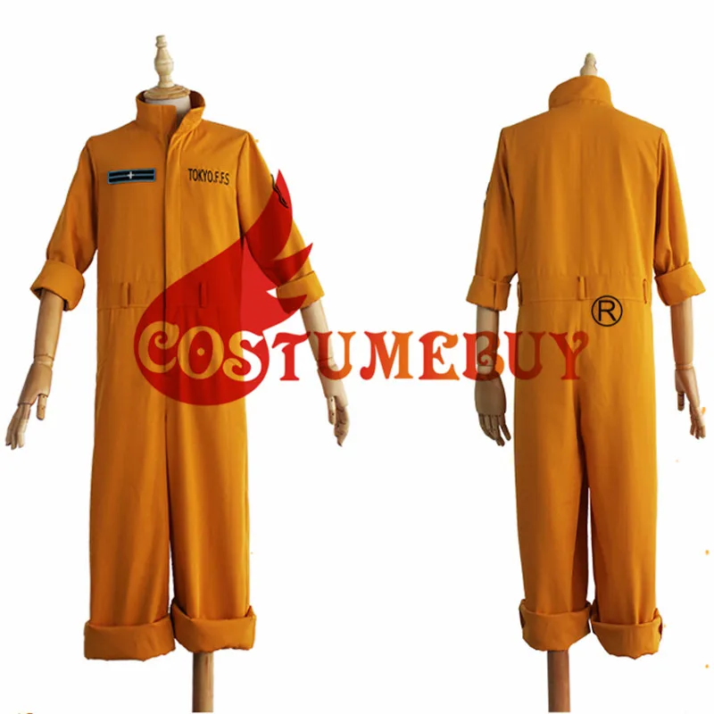 CostumeBuy аниме Enn No Shouboutai Fire Force Shinra Kusakabe Косплей Костюм пожарный СОЛДАТ 8 форменный Комплект комбинезон Хэллоуин