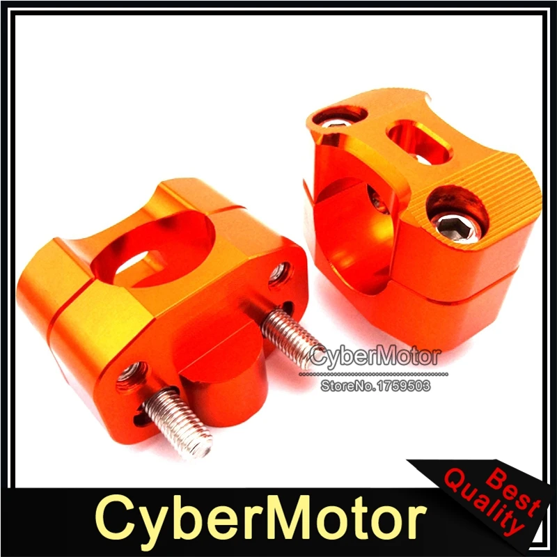 CNC алюминиевая ручка Зажим адаптер стояки конус для Fat 1 1/8 ''28 мм руль питбайк ATV Quad Мотокросс Мотоцикл - Цвет: Orange