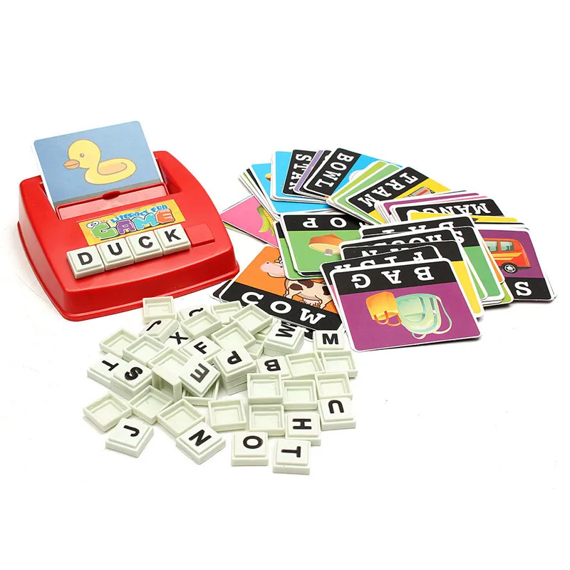 Дети Изучение английского слово головоломки орфография игры Изображение