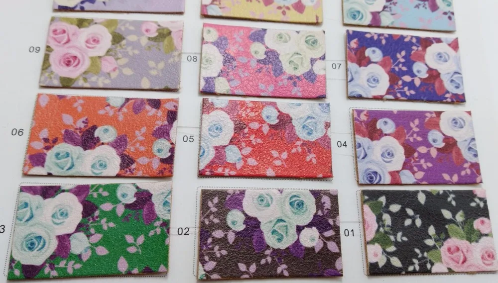 Печатная Роза кожа ПУ искусственная кожа для DIY сумки обувь банты P1483