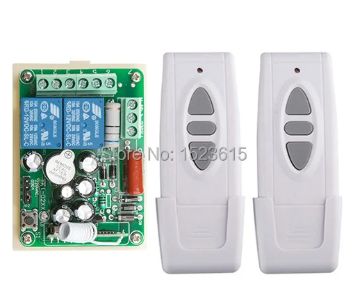 AC220V 1ch 10A Беспроводной Дистанционное управление переключатель Системы teleswitch 1 * приемник and2 * передатчик для Приспособления ворота гаража