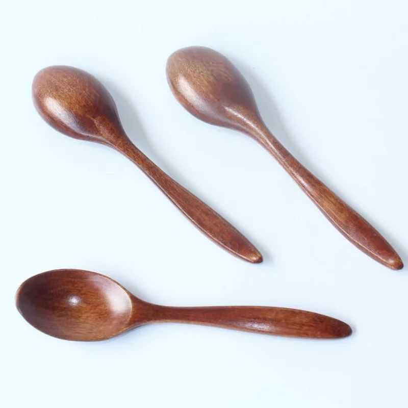 Винтажные мини небольшие деревянные ложки маленькая ложка бамбуковые чайные