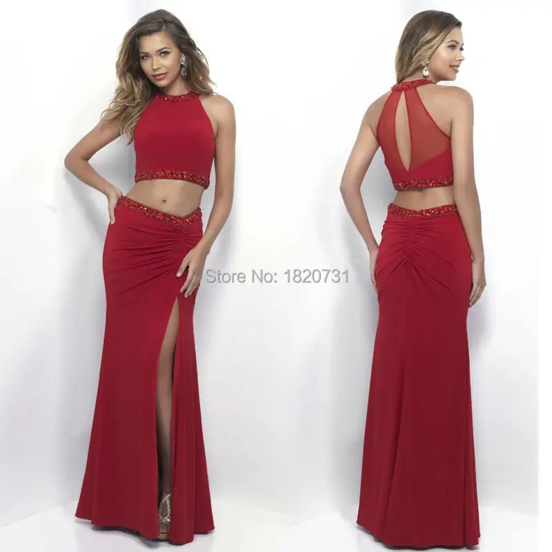 Арбузный Красный Элегантный Русалка Вечерние платья Длинные 2019 Vestido de вечерние Festa вечерние накидки для официальных мероприятий глубокий