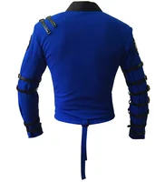 New Rare MJ Michael Jackson BAD tour Bule Bodysuit Skinny Jacket Punk Style Heavy Metal Music Ultimate Collection 2