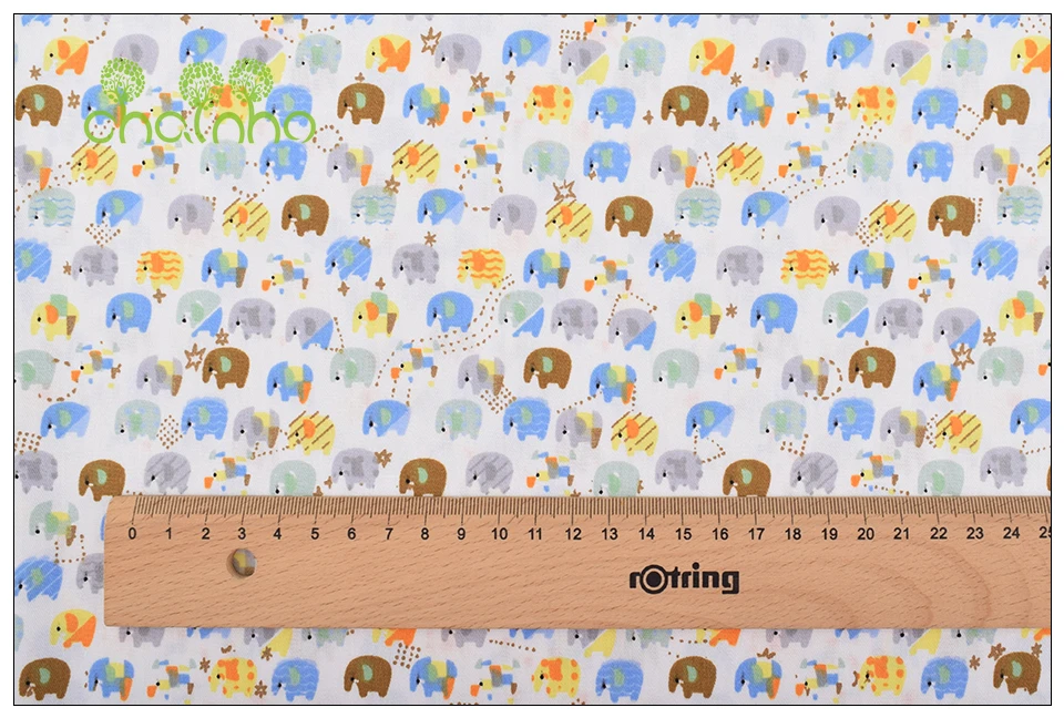 Chainho, Милая Мини-серия с героями мультфильмов, печатная саржевая хлопковая ткань, для шитья своими руками, простыня для детей и малышей, подушка, материал, полметра