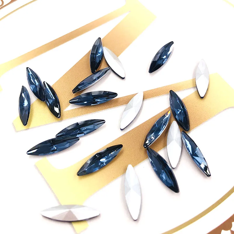 4x15mm 50 шт./упак. лошадиный глаз Форма смешанный цвет клея на стразы pointback Свободные Стразы diy аксессуары