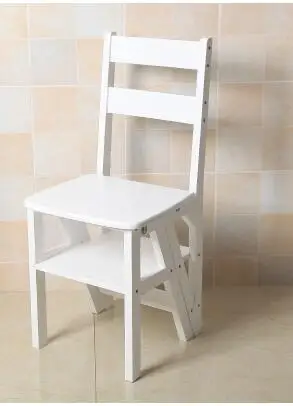 Домашний Многофункциональный складной лестничный стул. Полностью настоящая деревянная лестница. Стул. Лестница. Складное кресло из натурального дерева - Цвет: 18