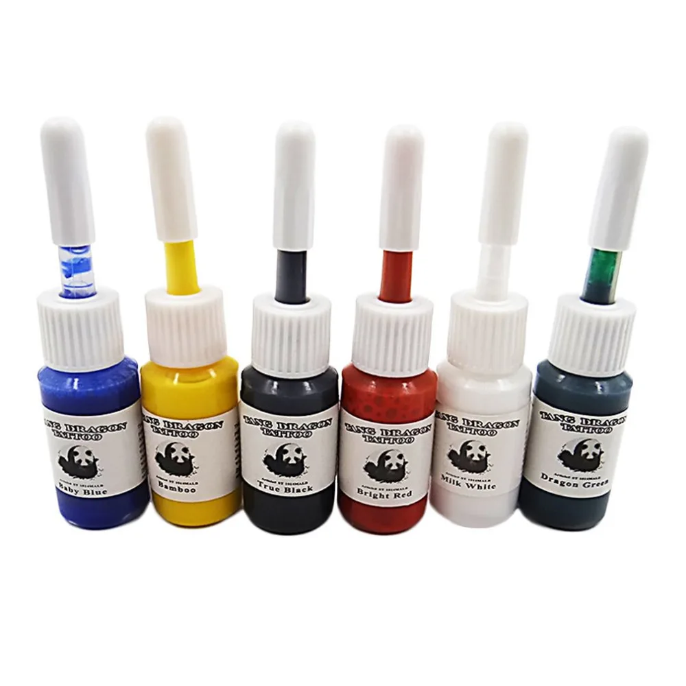 

6pcs/set Professional Multi Colors Tattoo Ink Pigment Set Kits 5ml Bottles Body Art Accessory Hot Sale