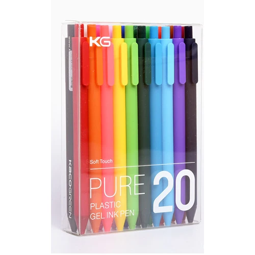 Xiaomi Mijia KACO цветная ручка 12 цветов 0,5 мм запасной стержень ABS пластик длина записи 400 м от Xiaomi Mijia экологическая цепь - Цвет: 20 pcs