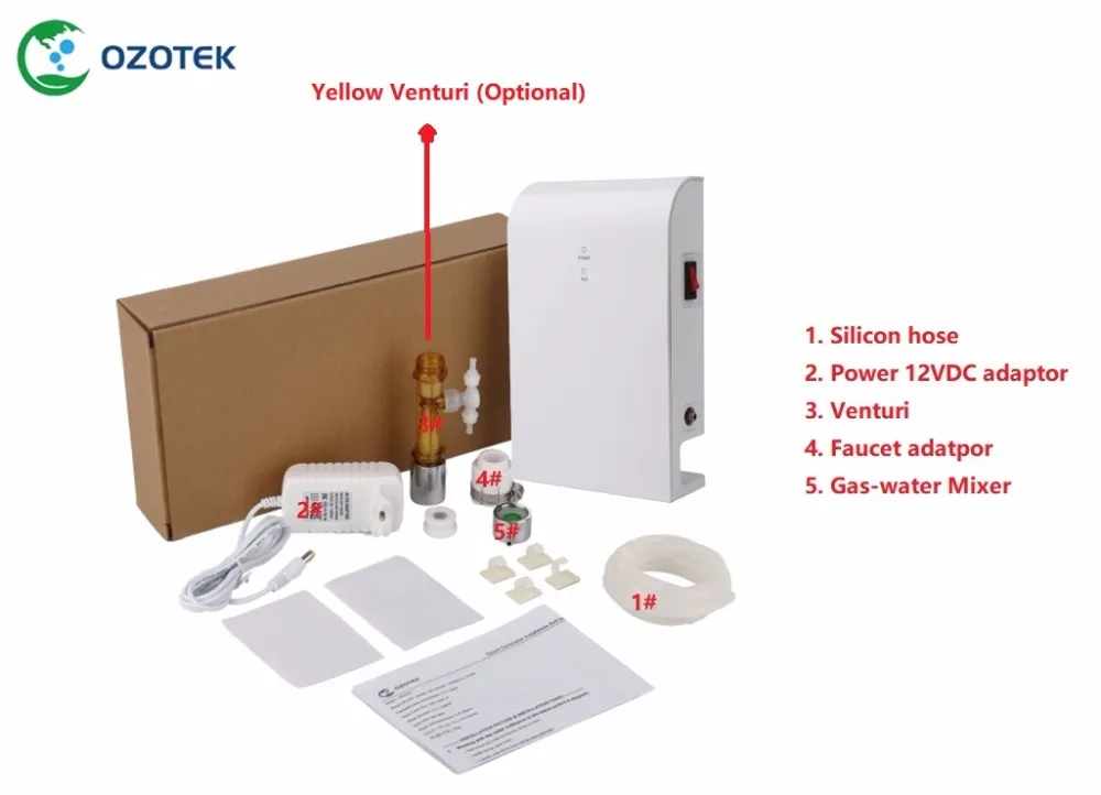 OZOTEK 12VDC интеллектуальная озоновая водяная машина TWO001 0,2-1.0PPM используется для фруктов и овощей