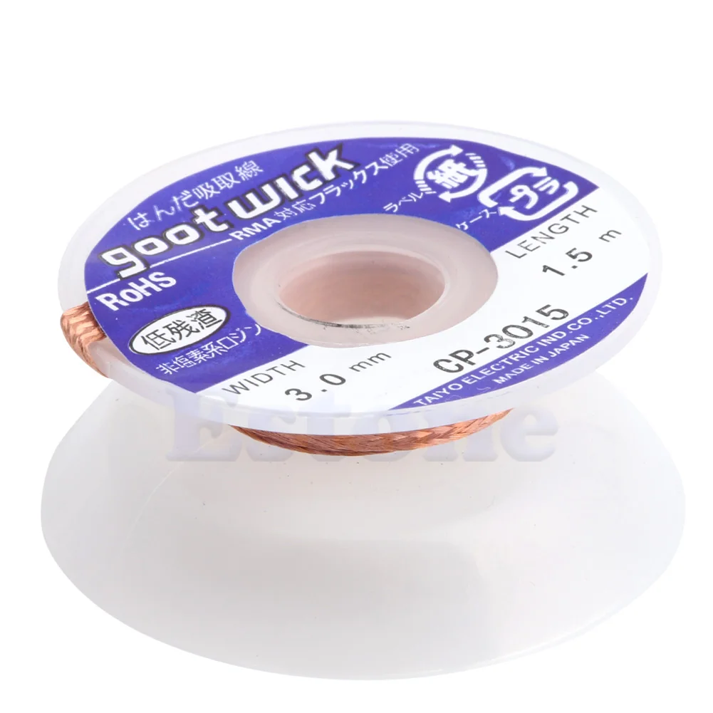 5 ft 1.5mm-3.5mm Desoldering esoldering Braid Solder Remover Wick Cable Wire CP-1515/CP-3515/ CP-3015/CP-2515/CP-2015
