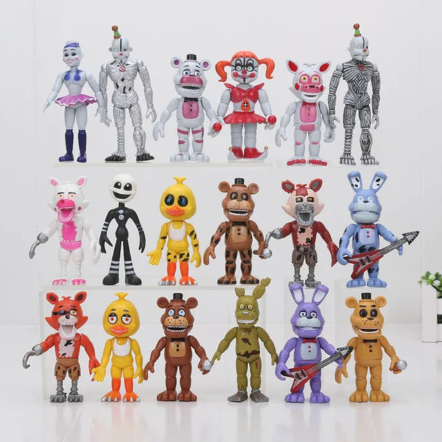 6Pcs/set 10cm Five Nights At Freddy's Sister Location fnaf