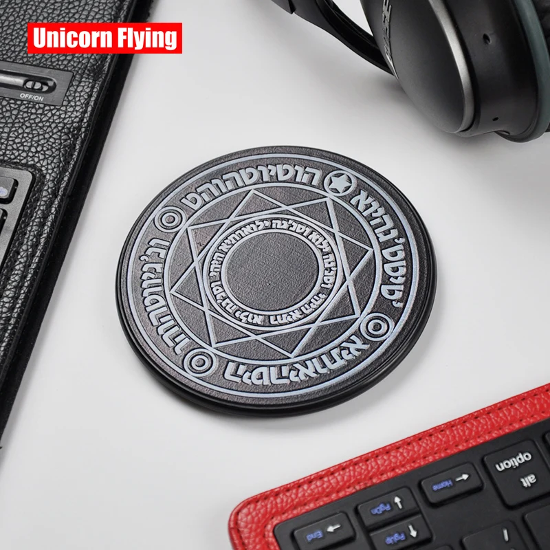 

LinXiang 10W/7.5W Magic Circle Pattern Qi Smart Quick Charge Wireless Charger For Sumsang iPhone 8 plus X XS Max XR