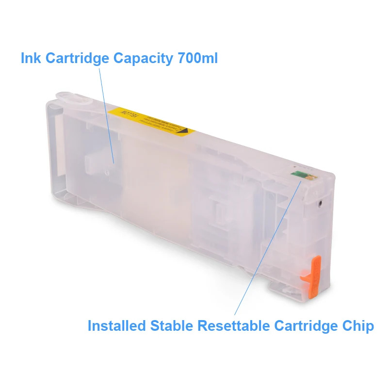 9 цветов/набор T6361 T6361-T6369 пустой многоразовый картридж с чипом для Epson Stylus Pro 7890 9890 7908 9908 принтер 700 мл/уп
