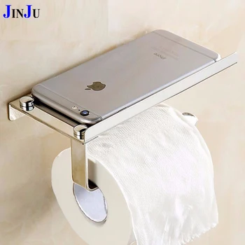 

Free Shipping 304 Stainless Steel mirror Toilet Paper Holder Polished Bathroom Accessories Paper Towel Holder Wall Mounted