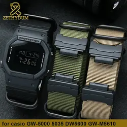 Ремешок для часов Замена клеммы для casio DW-56006900 GA-110 GW-M5610 серии нейлоновый ремешок для часов + Пластик интерфейс Смотреть band 16 мм