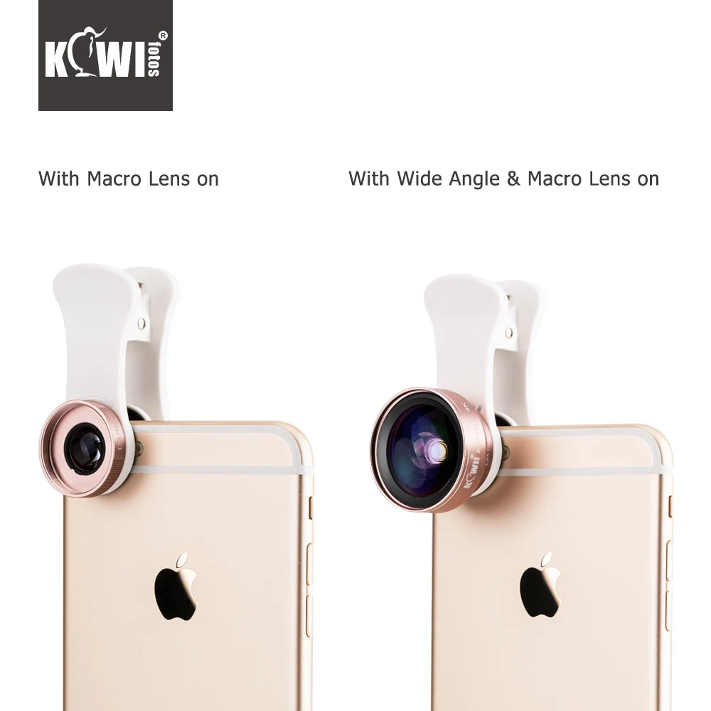 KIWI Smartphone Lens Wide Angle Macro Cell Phone Lenses 15x for Iphone 6/7/7plus/8/8x Samsung Sony Mobile Phone