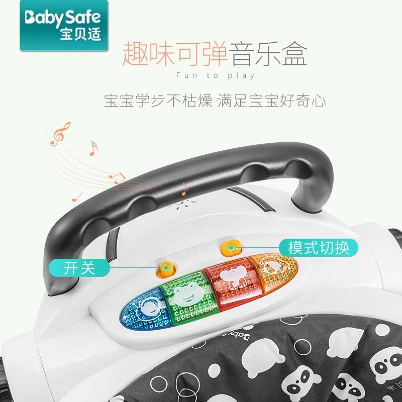 Babysafe детские ходунки с колесами анти опрокидывающийся музыкальный Безопасный детский автомобиль-ходунки детский ходунки помощник инвалидная коляска