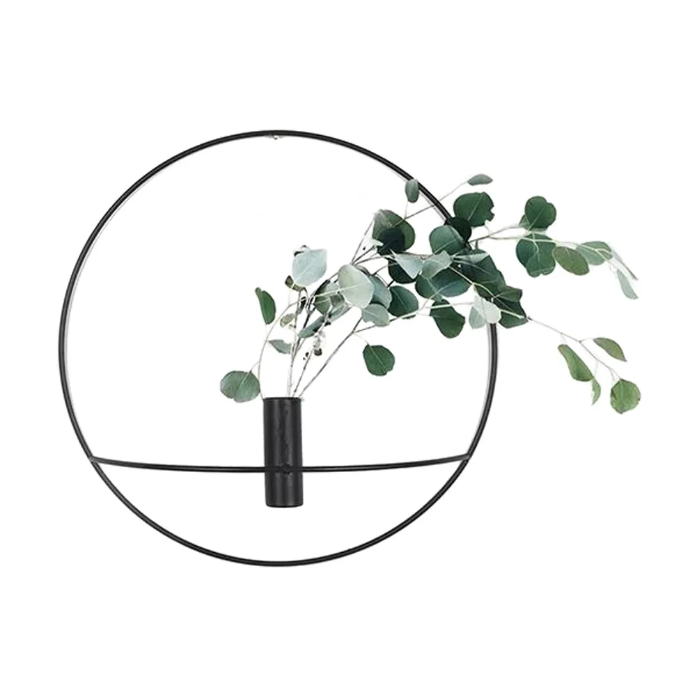 Black 29cm Дропшиппинг 3D металлический подсвечник настенный подсвечник геометрический чайный светильник домашний декор MDP66 - Цвет: Black 29cm