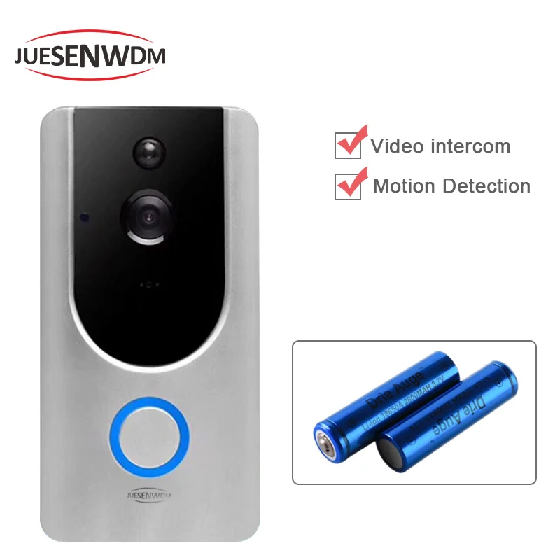 

JUESENWDM Battery camera doorbell HD Wireless IP Camera Wi-fi Night Vision Camera 1080P IP Network smart home camera