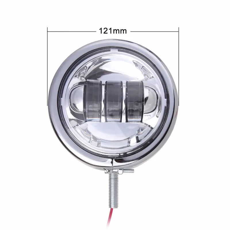 4.5inch Chrome CREE LED Auxiliary Spot Fog Passing Light Lamp with Housing Ring Mount Bracket for Harley Touring Electra Glide Daymaker Fog Lights Projector Spotlight cxv