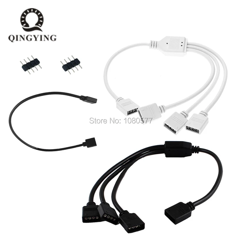 Разъем для ленты RGB HUB Белый/Черный светодиодный удлинитель 30 см 1 4pin на 2 3 4 5
