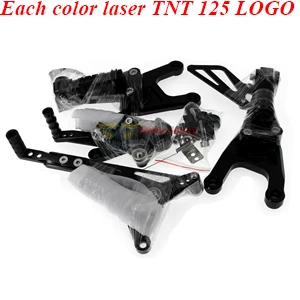CNC Алюминий Аксессуары для мотоциклов спереди и сзади Подножки педаль подставка для ног для Бенелли TNT135 TNT 135 - Цвет: Black