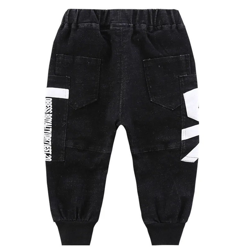 2 Jogger Boys Pants Kids Jeans Bebe Pantalones Fall & Winter Warm Jeans Denim Designed Letters Pants New Year