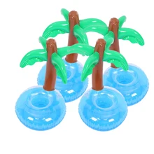 4 шт ПВХ кокосовое дерево надувной плавающий бассейн пляжные напитки может держатель чашки