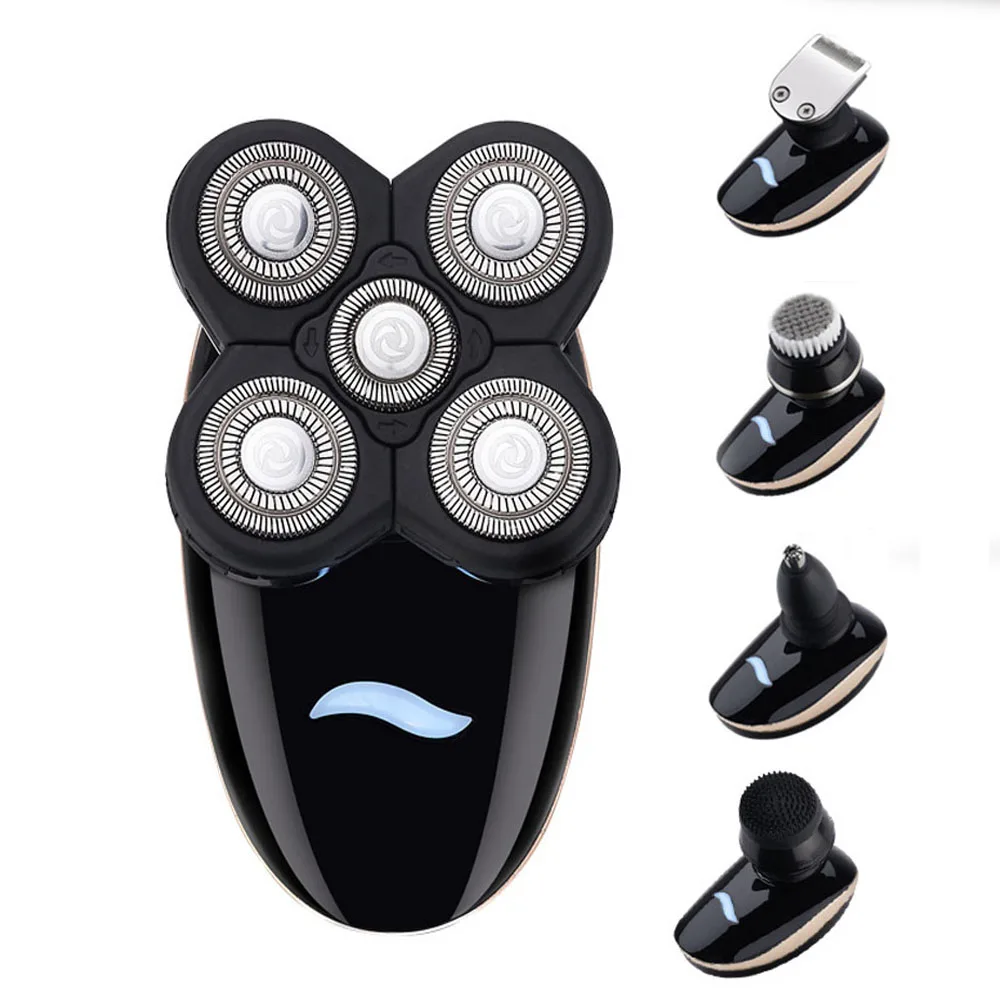 

Multifunction Floating Head Razor 5 in 1 Hair Trimmer Clipper Ricoh head Shave Bald Machine rechargeable hair trimmer razor