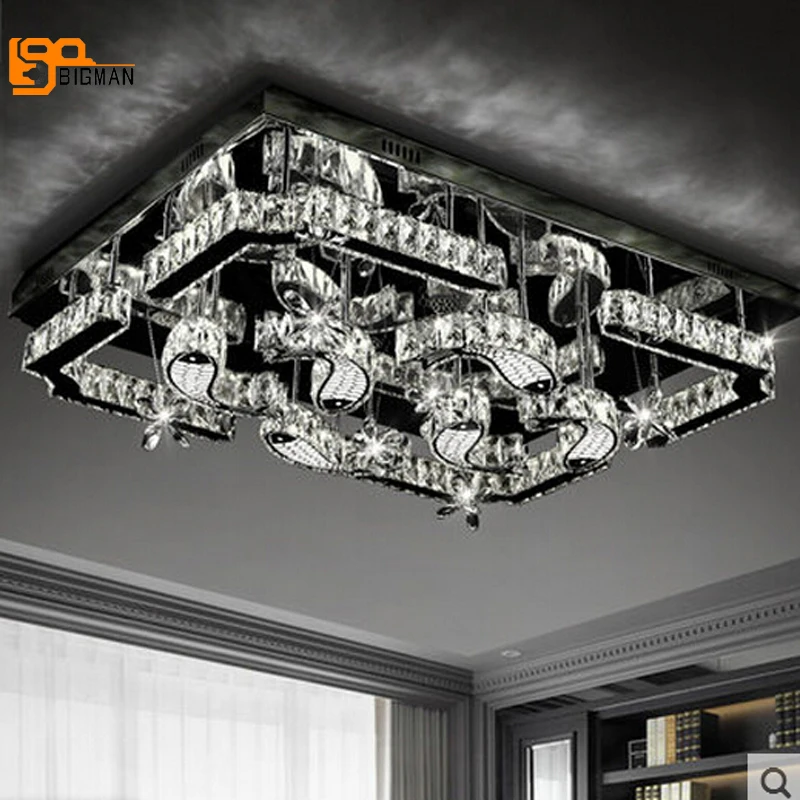 

New beautiful LED crystal chandeliers modern lampadario for living room lustre de cristal LED light