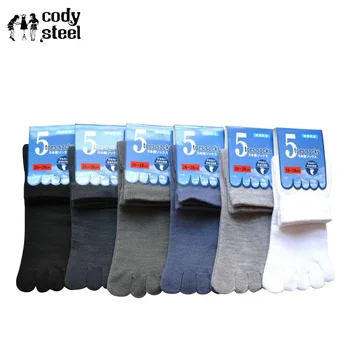 

Fashion Mens Cotton Socks Five Finger Socks Casual Men Toe Breathable Socks Long Men Deodorant 3Pairs/lot=6pieces