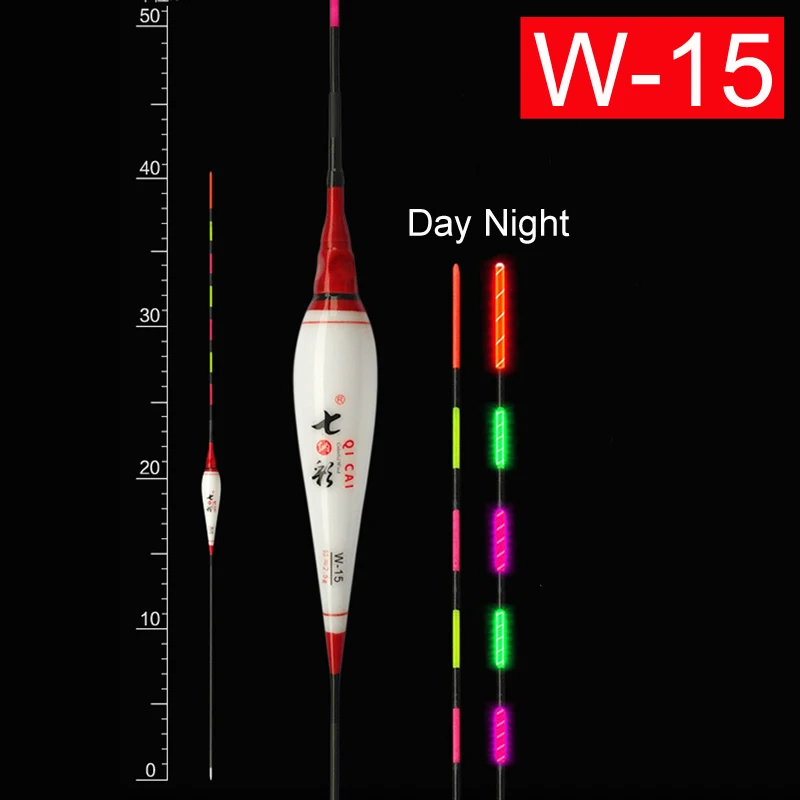Совершенно рыболовный поплавок специальный красочный светильник светящиеся поплавок высокой яркости рыболовные поплавок - Цвет: W-15