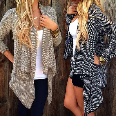 New hot font b Women s b font Cardigan Long Sleeve Knitted Sweater Outwear Loose Jacket