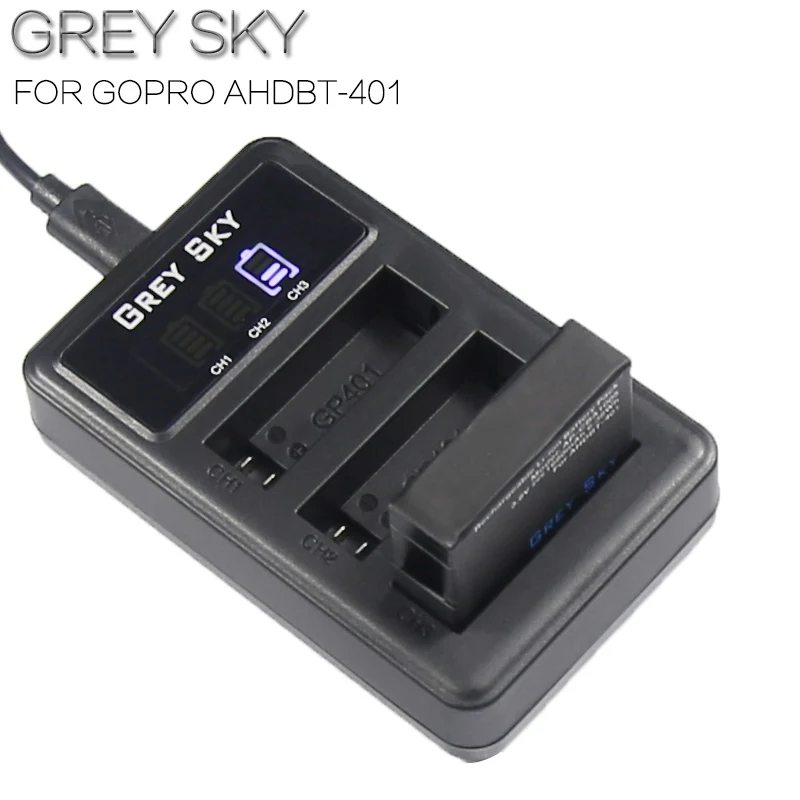 Для go pro hero5 hero4 hero3 AHDBT 501 401 301 Зарядное устройство USB светодиодный 3-Порты и разъёмы Зарядное устройство с Тип C Порты и разъёмы для Hero7 6 5 4 3 зарядное устройство для камеры