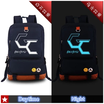 

Women Backpack Harajuku Anime Guilty Crown OUMA SHU Cosplay Luminous Printing Canvas School Bags for Teenagers Mochila Escolar