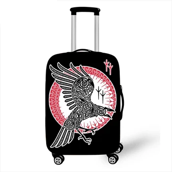 

18-32 Inch Vikings Raven Trolley Suitcase Protective Cover Suitcase Dust Cover Travel Accessories