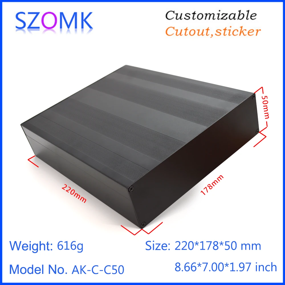 szomk aluminum extruded junction housing aluminum enclosure project box electronics aluminum case (9)