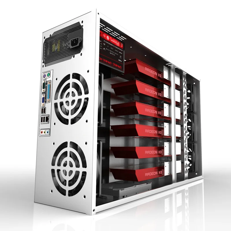 mining rig case Frame GPU ATX chassis 4u 6/8 Graphics Card Ethereum miner Bitcoin horizontal computer server Video card chassis