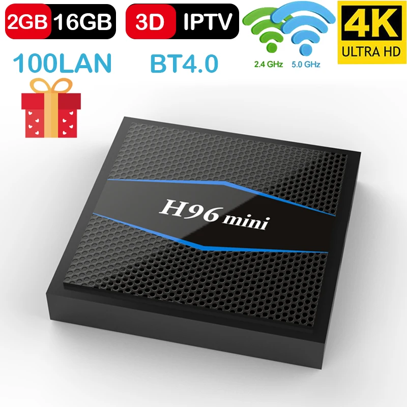 Android TV OS Box Amlogic S905W 7.1.2 2 Гб di RAM + 16 ROM 4g 5g WiFi 100 Мбит/с BT4.1 поддержка 4 k H.265 | Электроника