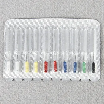 

10 Pcs Dental Barbed Broaches #1-6 25mm Assorted With Handle Endodontic File A